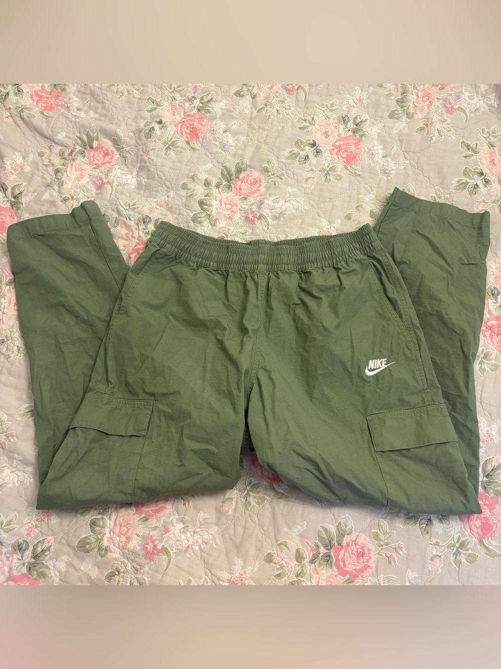 Nike Olive Green Cargo Track Pants